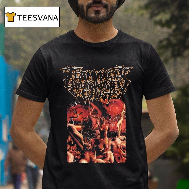 Terminally Your Aborted Ghost Slowly Peeling The Flesh From The Inside Of A Folded Hand Shirt