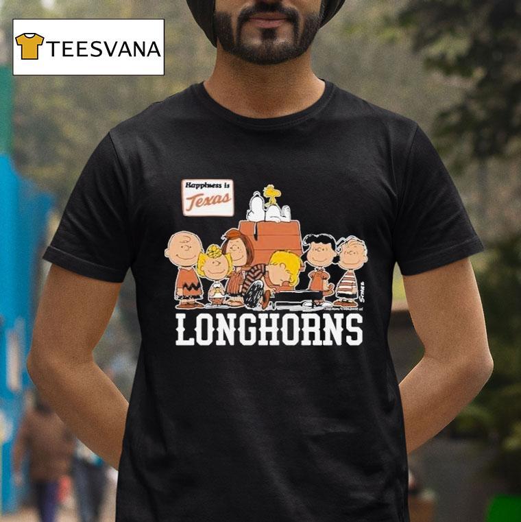 Texas Longhorn X The Peanuts The Gang Happiness Is Texas Shirt