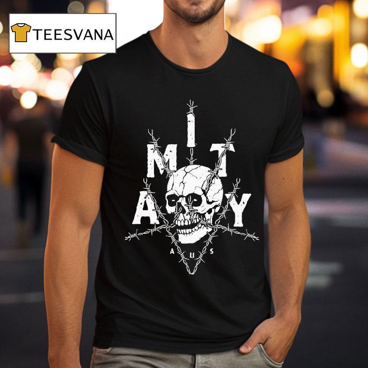 The Amity Affliction Barbed Wire Skull Shirt