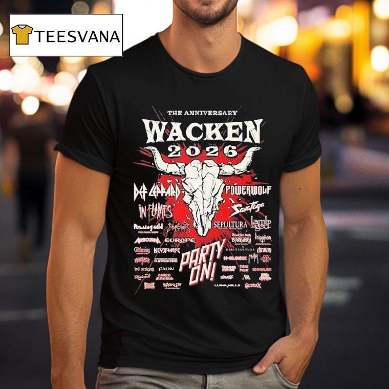 Wacken Open Air 2026 35 Years Anniversary Lineup With 35 Bands To Shake The Holy Ground Shirt