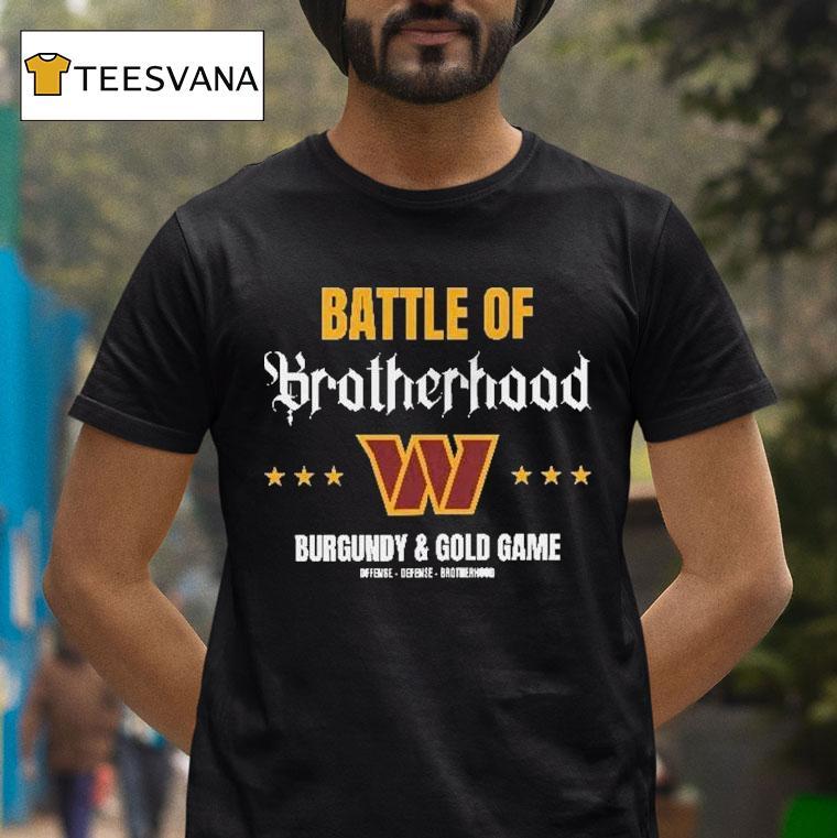 Washington Commanders Battle Of Brotherhood Burgundy Gold Game Shirt