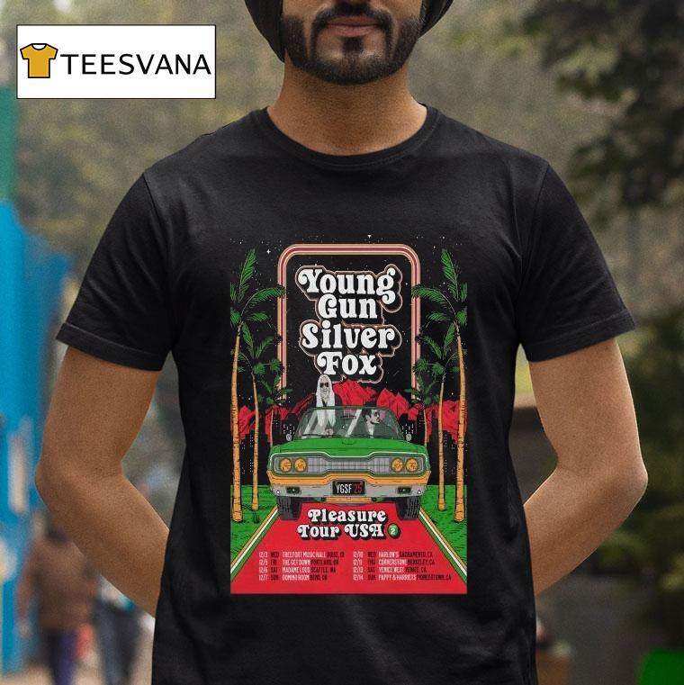 Young Gun Silver Fox Pleasure Tour Usa Summer 2025 Shirt