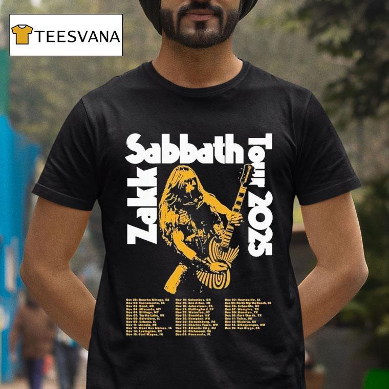 Zakk Sabbath Tour 2025 Dates On October 30 In Rancho Mirage Ca Shirt